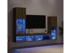 vidaxl Gabinete para TV 4 pcs carvalho artisiano Madeira processada^ Móvel De Tv