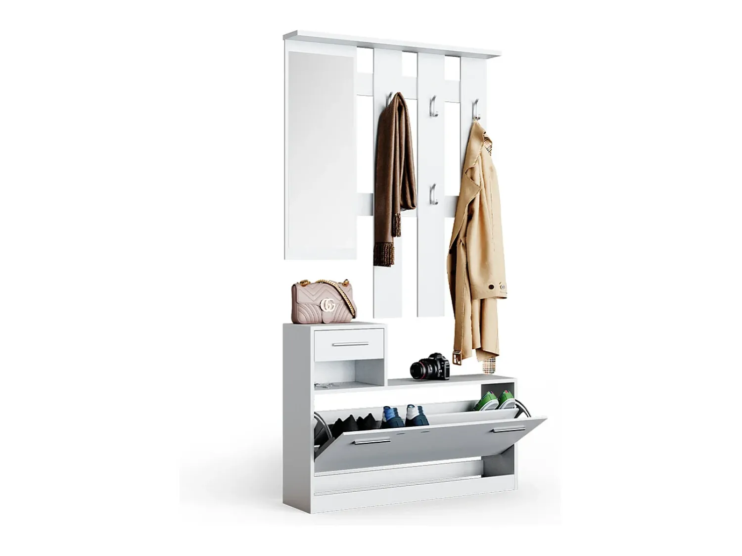 Móvel De Entrada*Vicco Garderobe 100x27.8x111.6 billy Branco