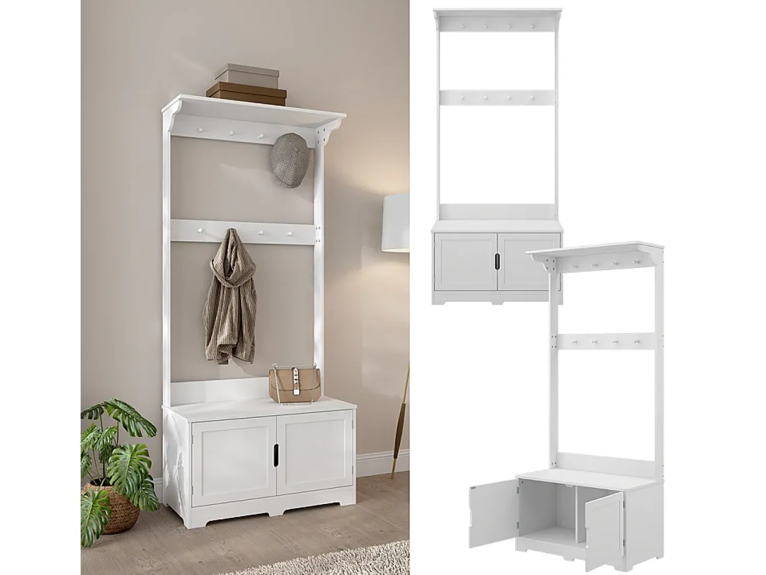 Móvel De Entrada|Vicco Garderobe 80x40x180 lysa Branco