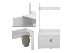 Móvel De Entrada|Vicco Garderobe 80x40x180 lysa Branco
