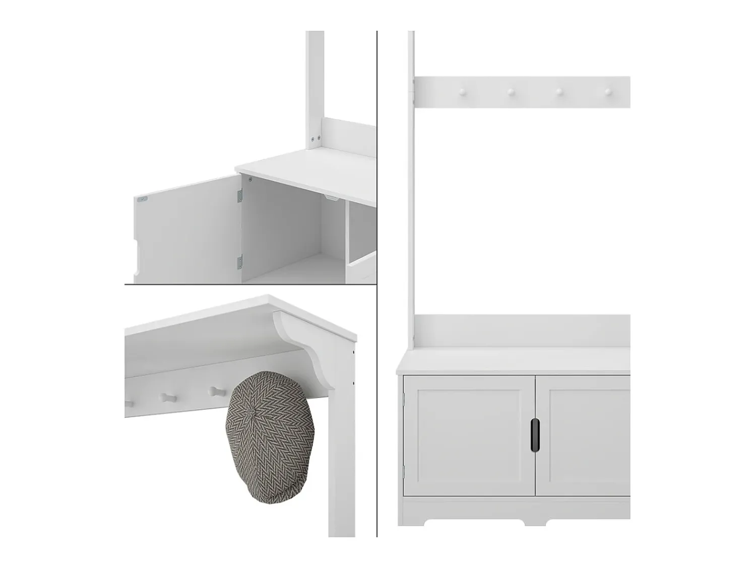 Móvel De Entrada|Vicco Garderobe 80x40x180 lysa Branco