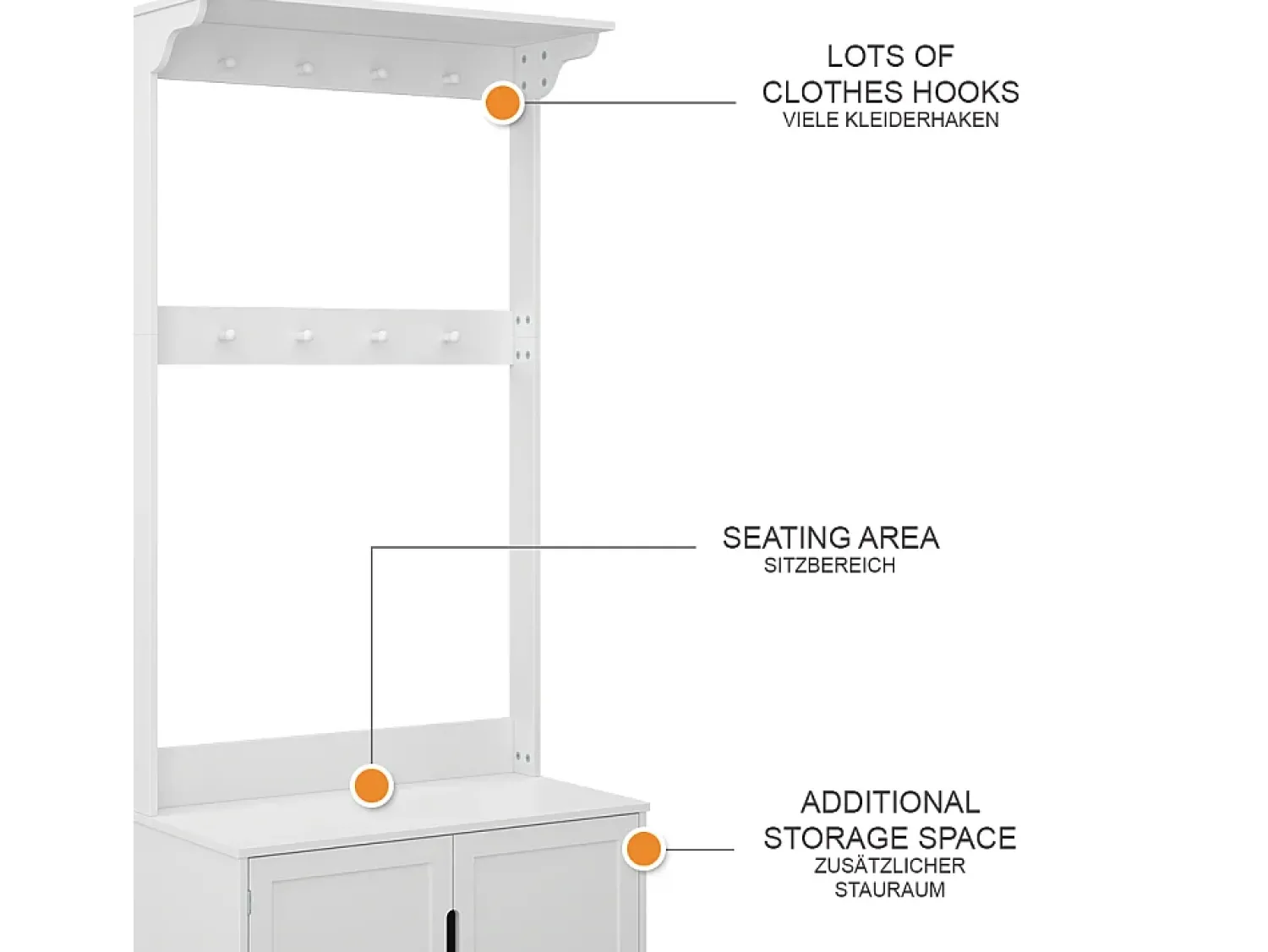Móvel De Entrada|Vicco Garderobe 80x40x180 lysa Branco