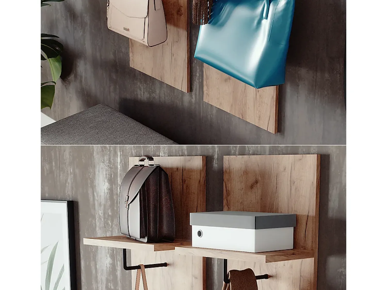 Móvel De Entrada|Vicco Garderobe carvalho goldkraft 36x21.6x135 siri Natural escuro