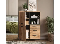 Móvel De Entrada*Vicco Garderobe carvalho wotan 100x38x142 amber Natural escuro