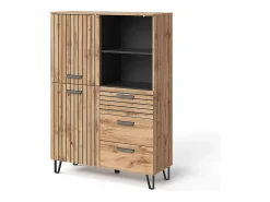Móvel De Entrada*Vicco Garderobe carvalho wotan 100x38x142 amber Natural escuro