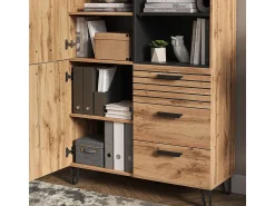 Móvel De Entrada*Vicco Garderobe carvalho wotan 100x38x142 amber Natural escuro