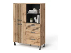 Móvel De Entrada*Vicco Garderobe carvalho wotan 100x38x142 amber Natural escuro