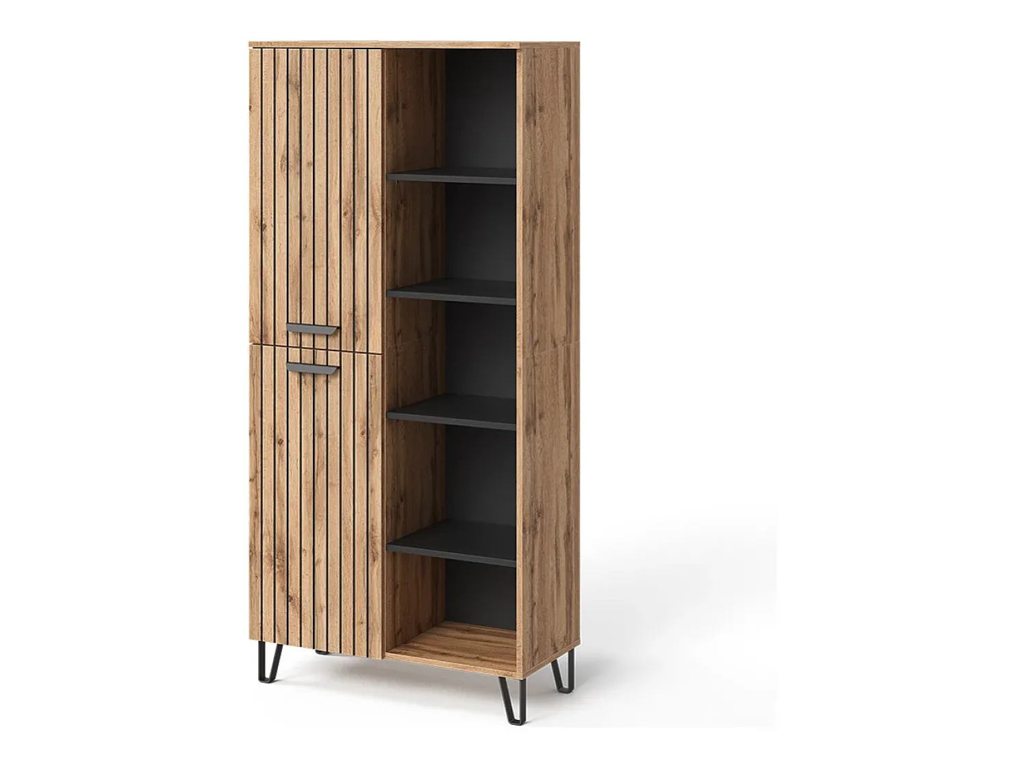 Móvel De Entrada|Vicco Garderobe carvalho wotan 80x38x172 amber Natural escuro