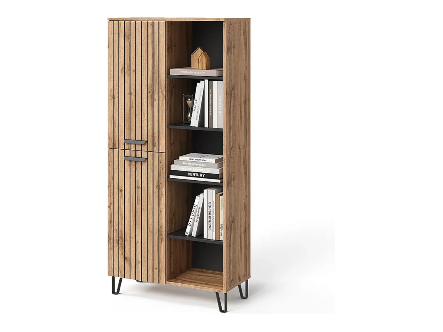Móvel De Entrada|Vicco Garderobe carvalho wotan 80x38x172 amber Natural escuro