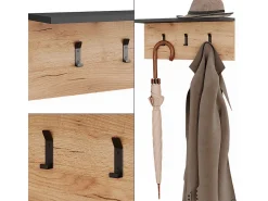 Discount Vicco Garderobe mit Hutablage carvalho antracite/goldkraft 60x18x21.6 orlando Cinza antracite