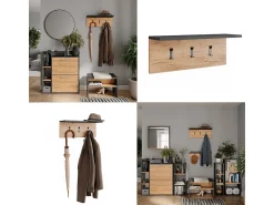 Discount Vicco Garderobe mit Hutablage carvalho antracite/goldkraft 60x18x21.6 orlando Cinza antracite