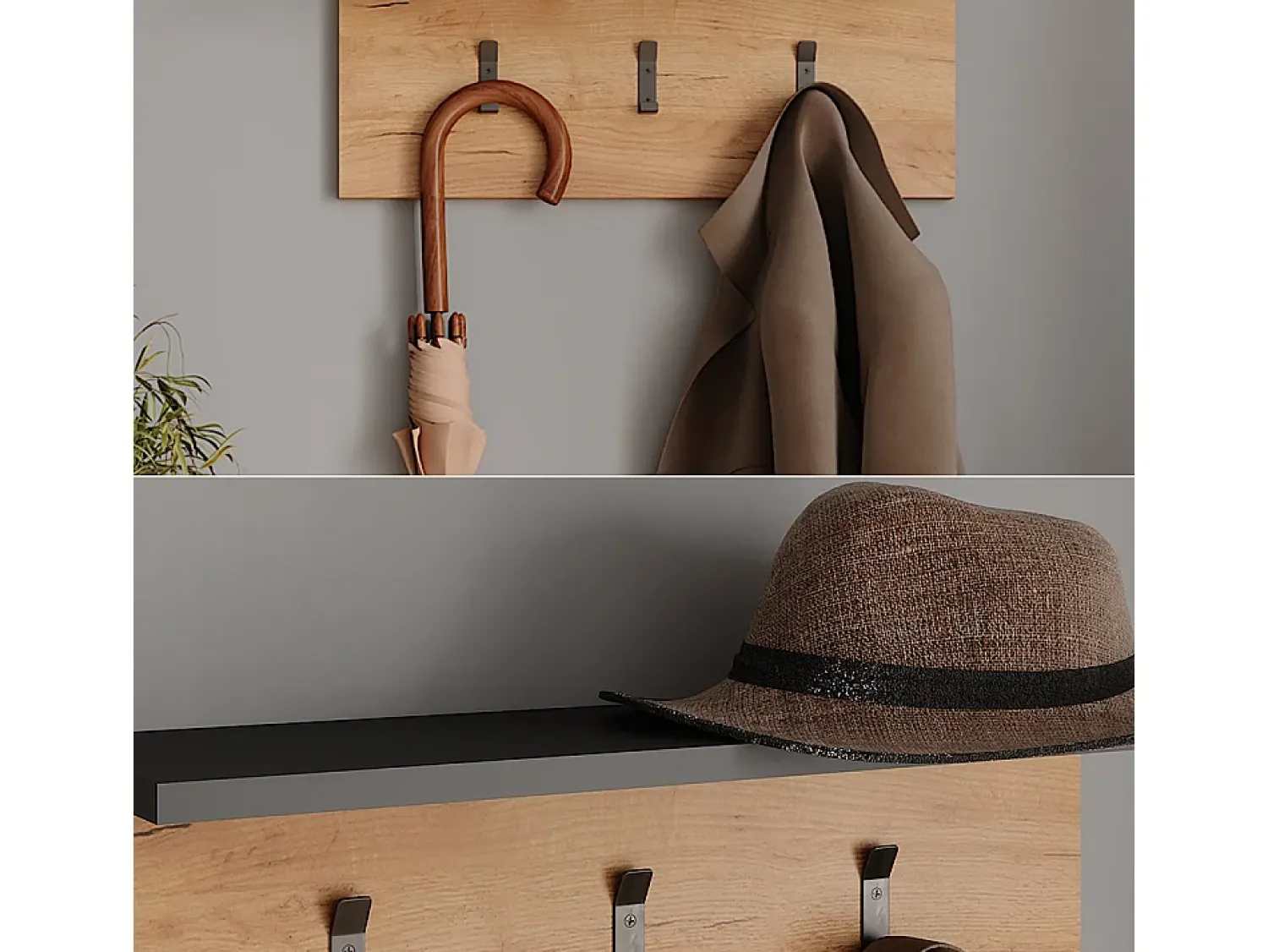 Discount Vicco Garderobe mit Hutablage carvalho antracite/goldkraft 60x18x21.6 orlando Cinza antracite