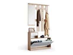 Vicco Garderobe sonoma/branco 100x27.8x111.6 billy^ Móvel De Entrada