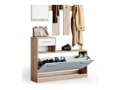 Vicco Garderobe sonoma/branco 100x27.8x111.6 billy^ Móvel De Entrada