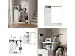 Vicco Garderobenschrank /bambu 100x40x145 liria^ Móvel De Entrada