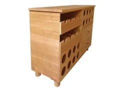 Acessórios De Arrumação|Acessório Vinho E Bar*OZAIA Garrafeira, armário para vinho em madeira C90 x L32 x A69 cm natural - RIOJA Natural claro