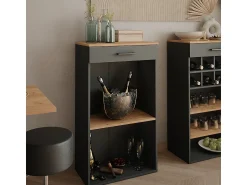 Vicco Garrafeira carvalho goldkraft/antracite 60x34.5x106 repose Natural escuro