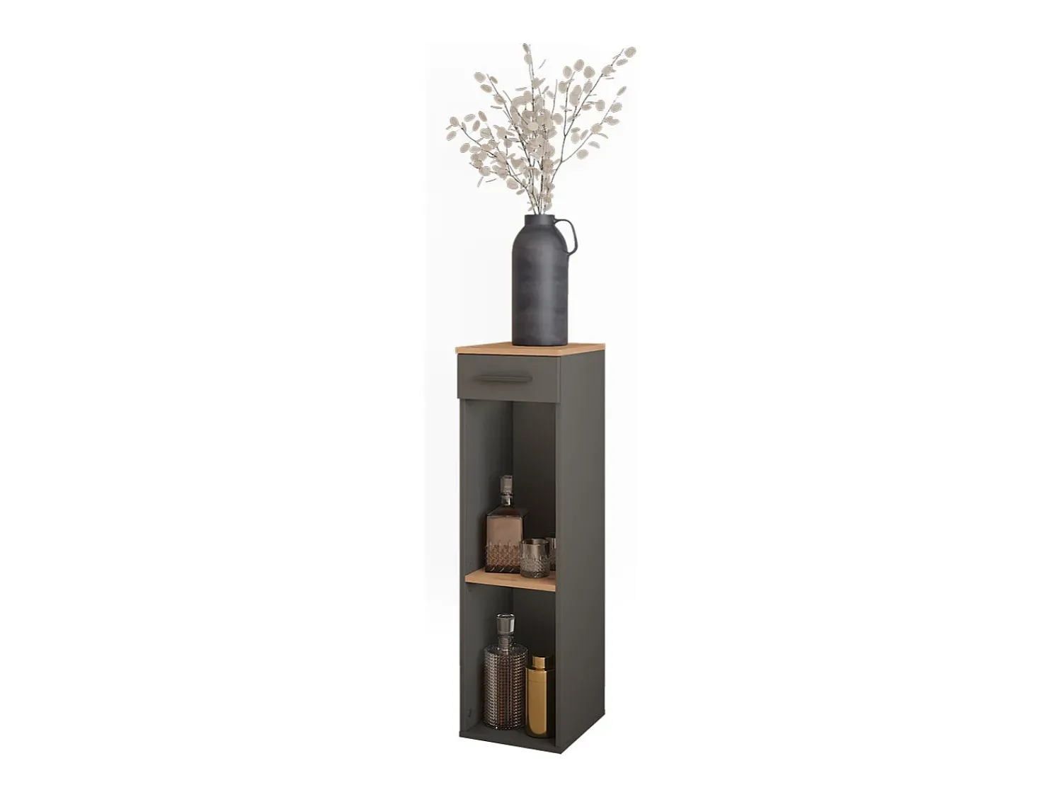 Vicco Garrafeira carvalho goldkraft/antracite 30x34.5x106 repose^ Acessórios De Arrumação|Acessório Vinho E Bar