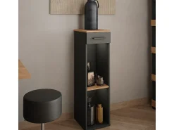 Vicco Garrafeira carvalho goldkraft/antracite 30x34.5x106 repose^ Acessórios De Arrumação|Acessório Vinho E Bar