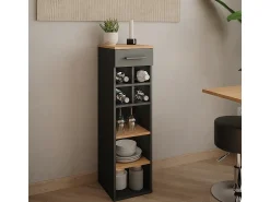 New Vicco Garrafeira carvalho goldkraft/antracite 30x34.5x106 repose Natural escuro