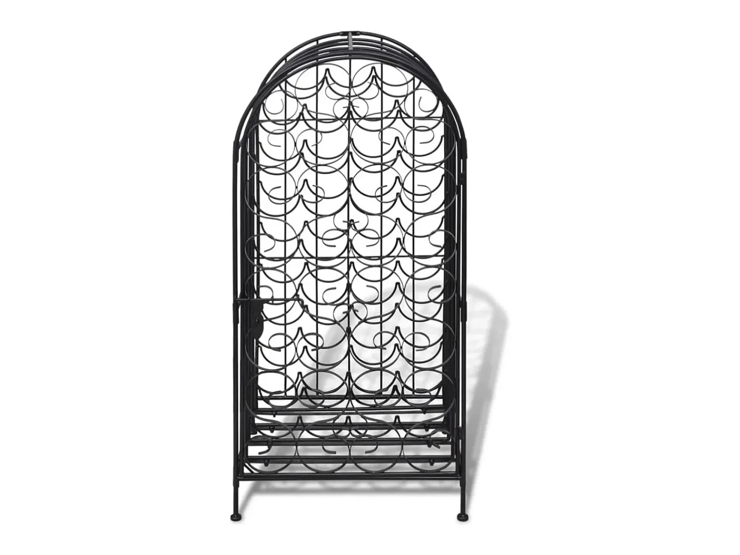 Acessórios De Arrumação|Acessório Vinho E Bar| Garrafeira de metal, suporte para 35 garrafas de vinho PT725371 Preto