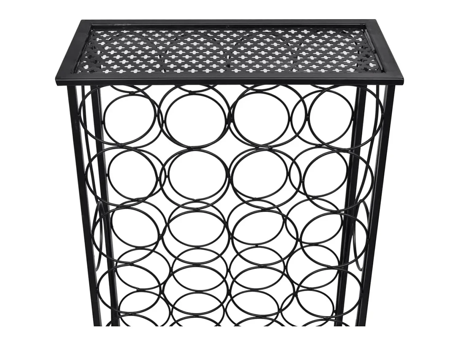 Acessórios De Arrumação|Acessório Vinho E Bar* Garrafeira de metal, suporte para 28 garrafas de vinho PT849591 Preto