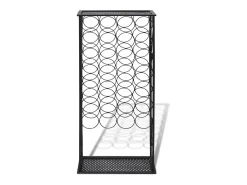 Acessórios De Arrumação|Acessório Vinho E Bar* Garrafeira de metal, suporte para 28 garrafas de vinho PT849591 Preto
