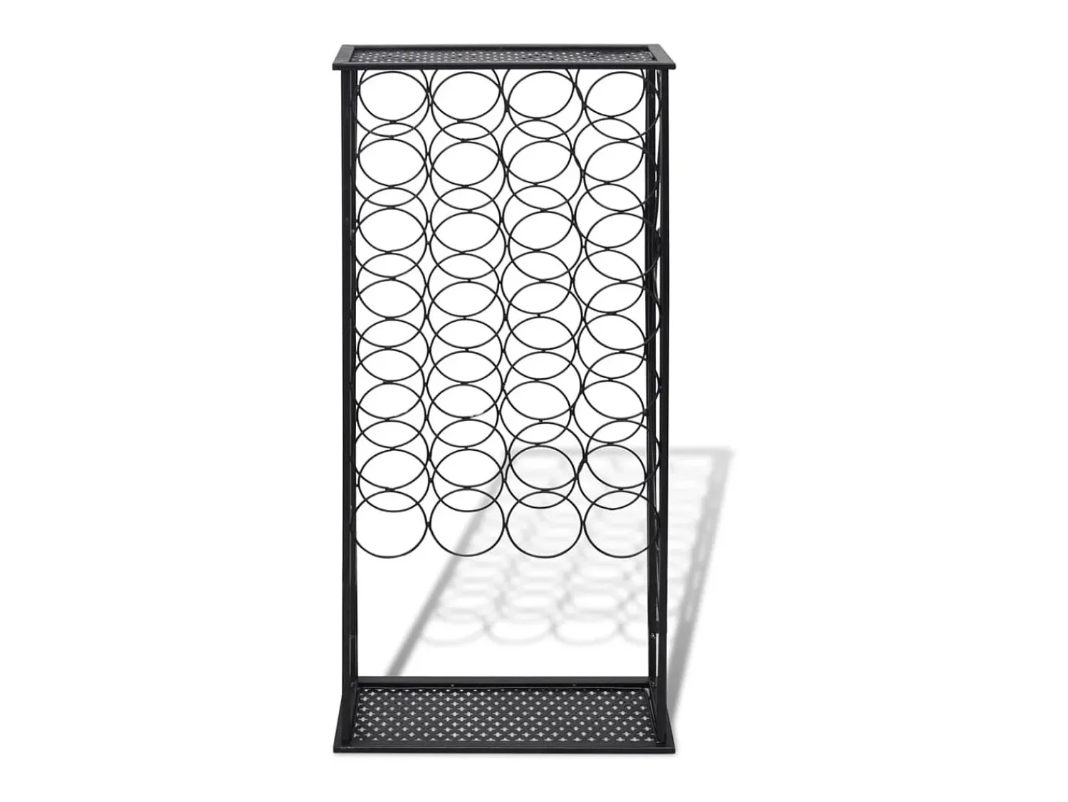 Acessórios De Arrumação|Acessório Vinho E Bar* Garrafeira de metal, suporte para 28 garrafas de vinho PT849591 Preto