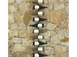 Acessórios De Arrumação|Acessório Vinho E Bar| Garrafeira de parede para 10 garrafas metal PT873966 Preto
