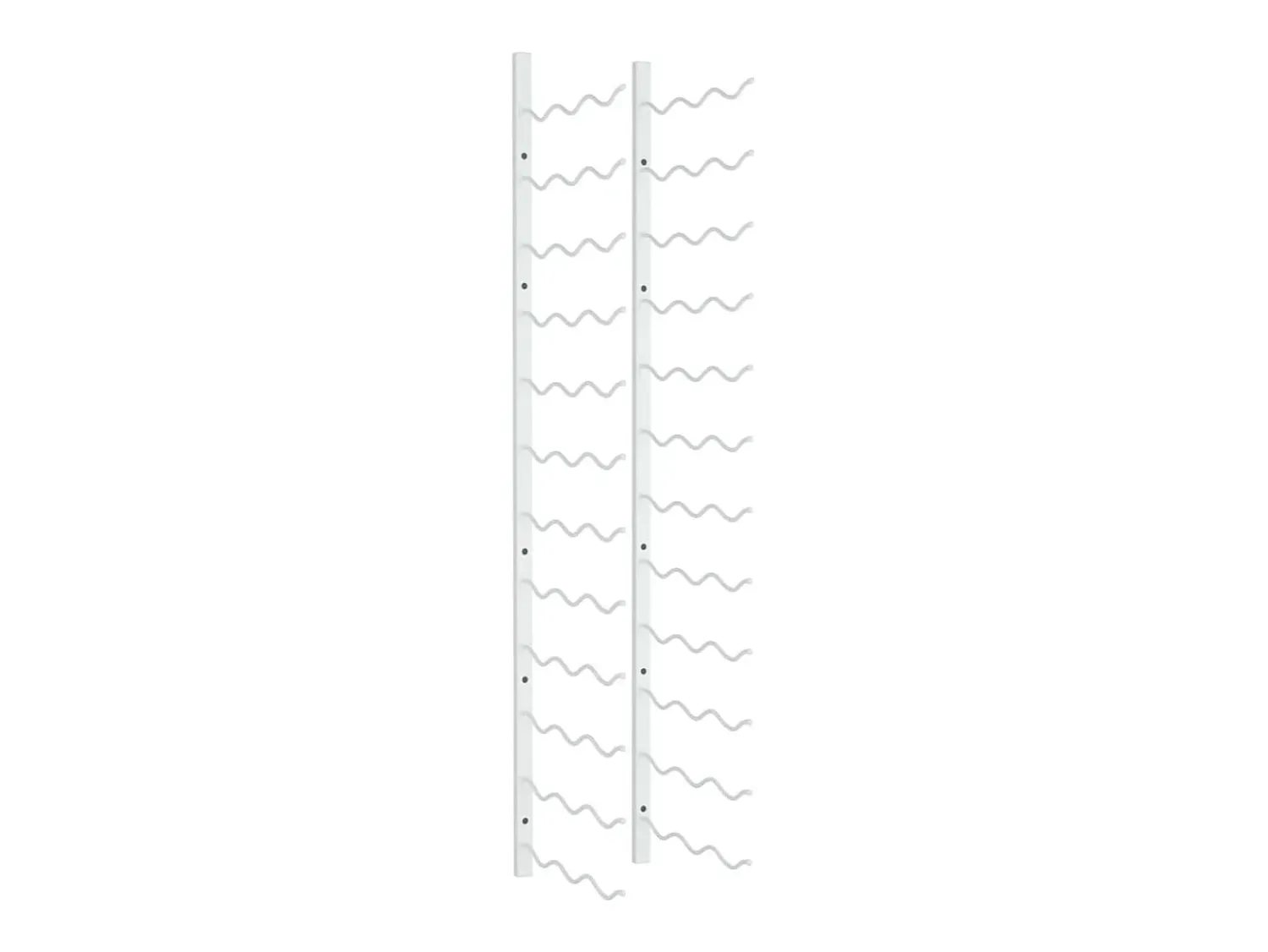 Acessórios De Arrumação|Acessório Vinho E Bar| Garrafeira de parede para 36 garrafas ferro PT667374 Branco