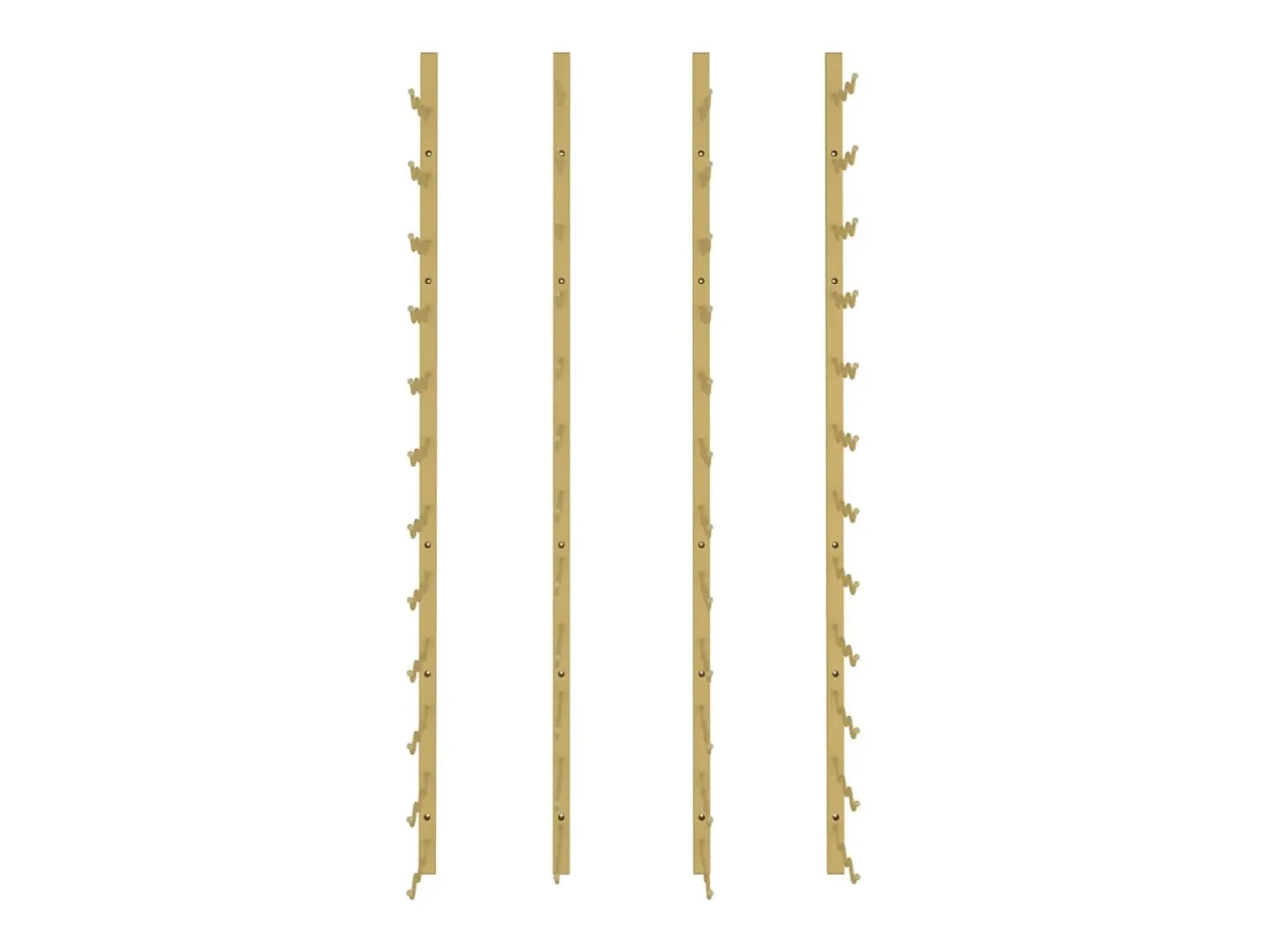 Acessórios De Arrumação|Acessório Vinho E Bar| Garrafeira de parede para 36 garrafas 2 pcs ferro PT832369 Dourado