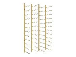 Acessórios De Arrumação|Acessório Vinho E Bar| Garrafeira de parede para 36 garrafas 2 pcs ferro PT832369 Dourado