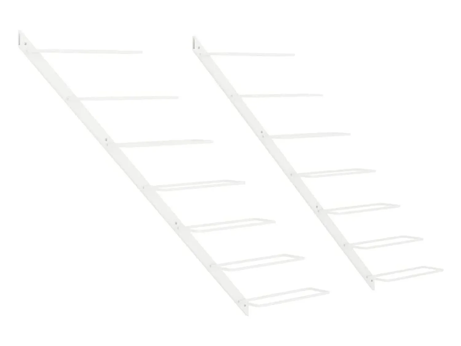 Acessórios De Arrumação|Acessório Vinho E Bar| Garrafeira de parede para 7 garrafas metal PT348128 Branco