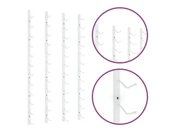 Acessórios De Arrumação|Acessório Vinho E Bar| Garrafeira de parede para 12 garrafas 2 pcs ferro PT473750 Branco