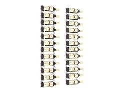 Acessórios De Arrumação|Acessório Vinho E Bar| Garrafeira de parede para 12 garrafas 2 pcs ferro PT473750 Branco