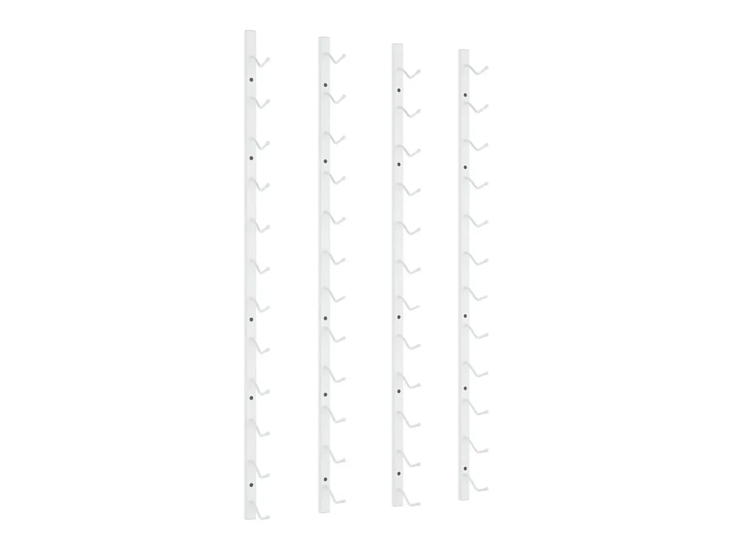 Acessórios De Arrumação|Acessório Vinho E Bar| Garrafeira de parede para 12 garrafas 2 pcs ferro PT473750 Branco
