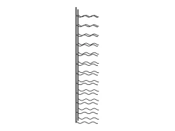 Discount Garrafeira de parede para 24 garrafas ferro PT936047 Preto