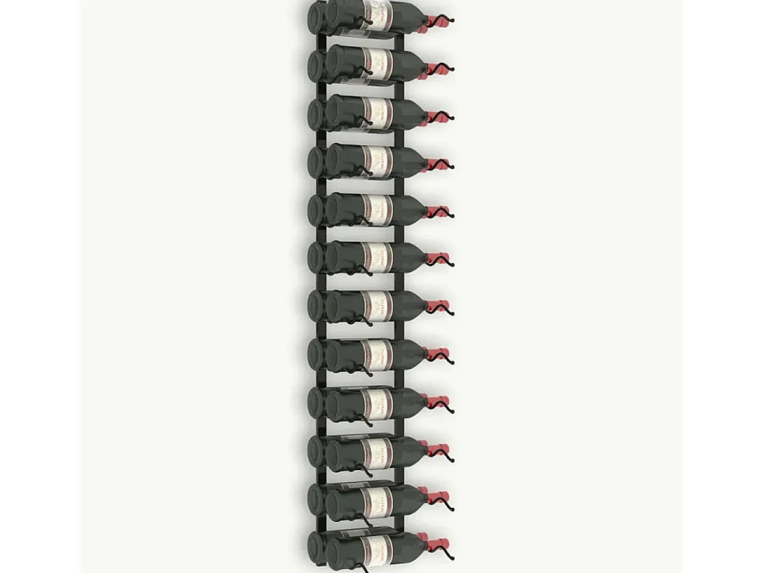 Discount Garrafeira de parede para 24 garrafas ferro PT936047 Preto