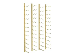 Acessórios De Arrumação|Acessório Vinho E Bar* Garrafeira de parede para 24 garrafas 2 pcs ferro PT811870 Dourado