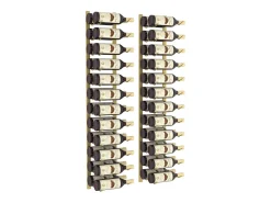 Acessórios De Arrumação|Acessório Vinho E Bar* Garrafeira de parede para 24 garrafas 2 pcs ferro PT811870 Dourado