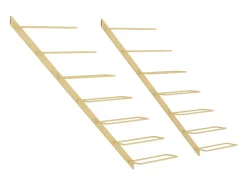 Acessórios De Arrumação|Acessório Vinho E Bar* Garrafeira de parede para 7 garrafas metal PT637108 Dourado