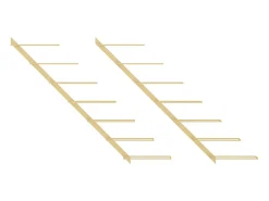 Acessórios De Arrumação|Acessório Vinho E Bar* Garrafeira de parede para 7 garrafas metal PT637108 Dourado