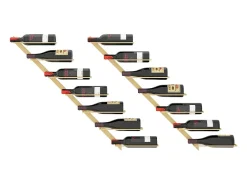 Acessórios De Arrumação|Acessório Vinho E Bar* Garrafeira de parede para 7 garrafas metal PT637108 Dourado