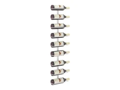 Acessórios De Arrumação|Acessório Vinho E Bar* Garrafeira de parede para 9 garrafas ferro PT922216 Branco