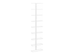 Acessórios De Arrumação|Acessório Vinho E Bar* Garrafeira de parede para 9 garrafas ferro PT922216 Branco