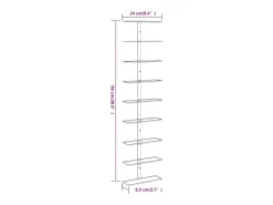 Garrafeira de parede para 9 garrafas 2 pcs ferro PT317155 Dourado