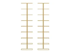 Garrafeira de parede para 9 garrafas 2 pcs ferro PT317155 Dourado