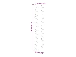 Acessórios De Arrumação|Acessório Vinho E Bar| Garrafeira de parede para 12 garrafas 2 pcs ferro PT817206 Dourado