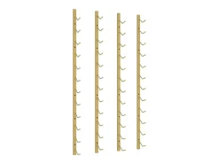 Acessórios De Arrumação|Acessório Vinho E Bar| Garrafeira de parede para 12 garrafas 2 pcs ferro PT817206 Dourado