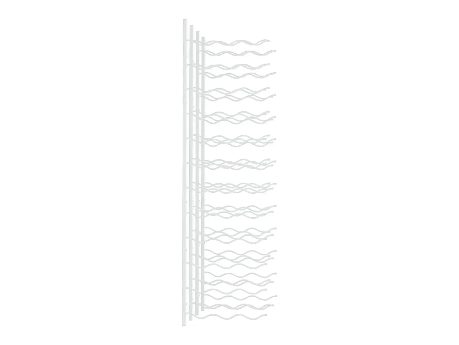 Acessórios De Arrumação|Acessório Vinho E Bar* Garrafeira de parede para 36 garrafas 2 pcs ferro PT479017 Branco
